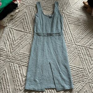 St. John blue Textured knit dress